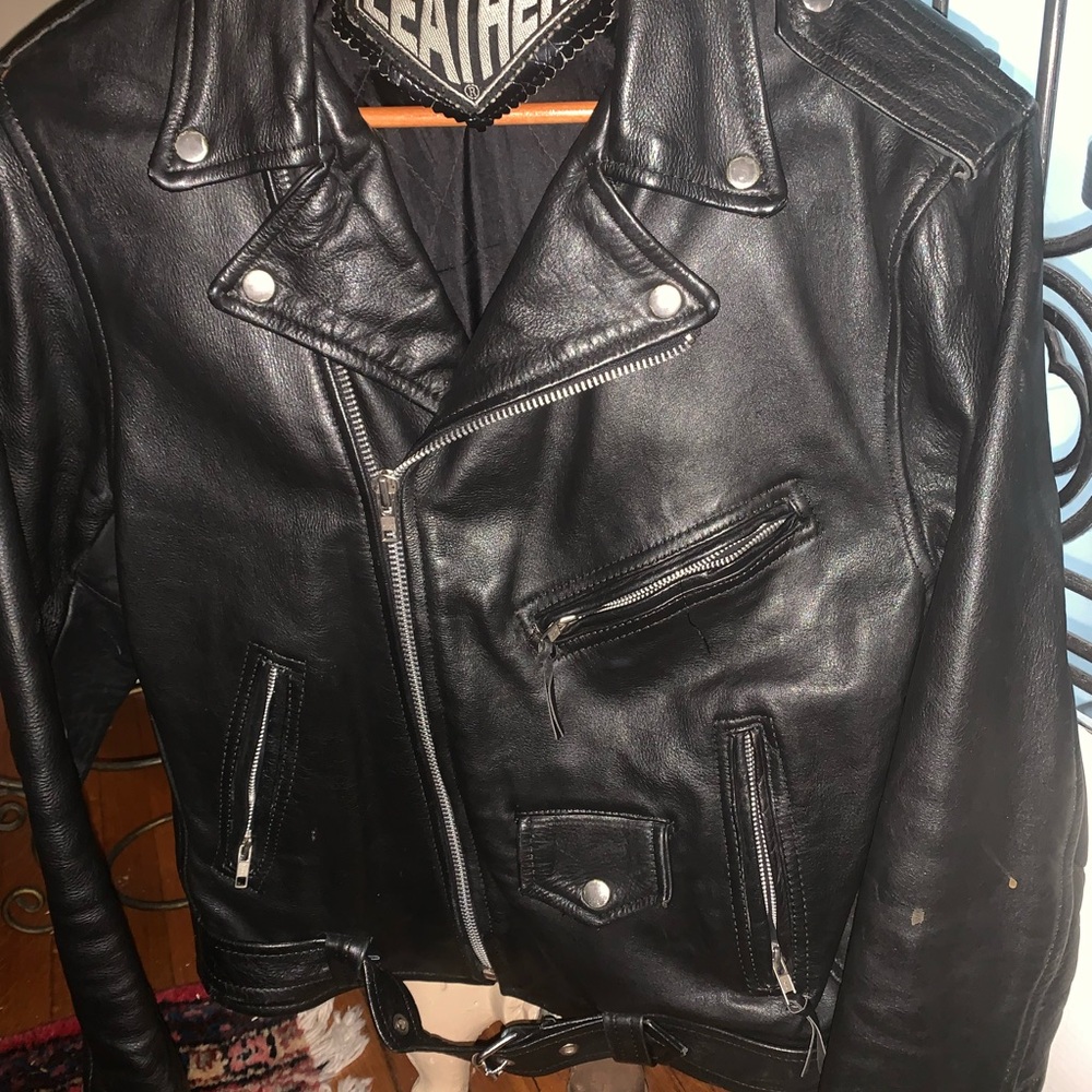 Woman’s Leather Motorcycle Jacket